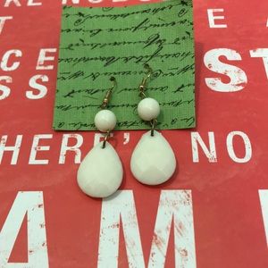 White dangle Earrings